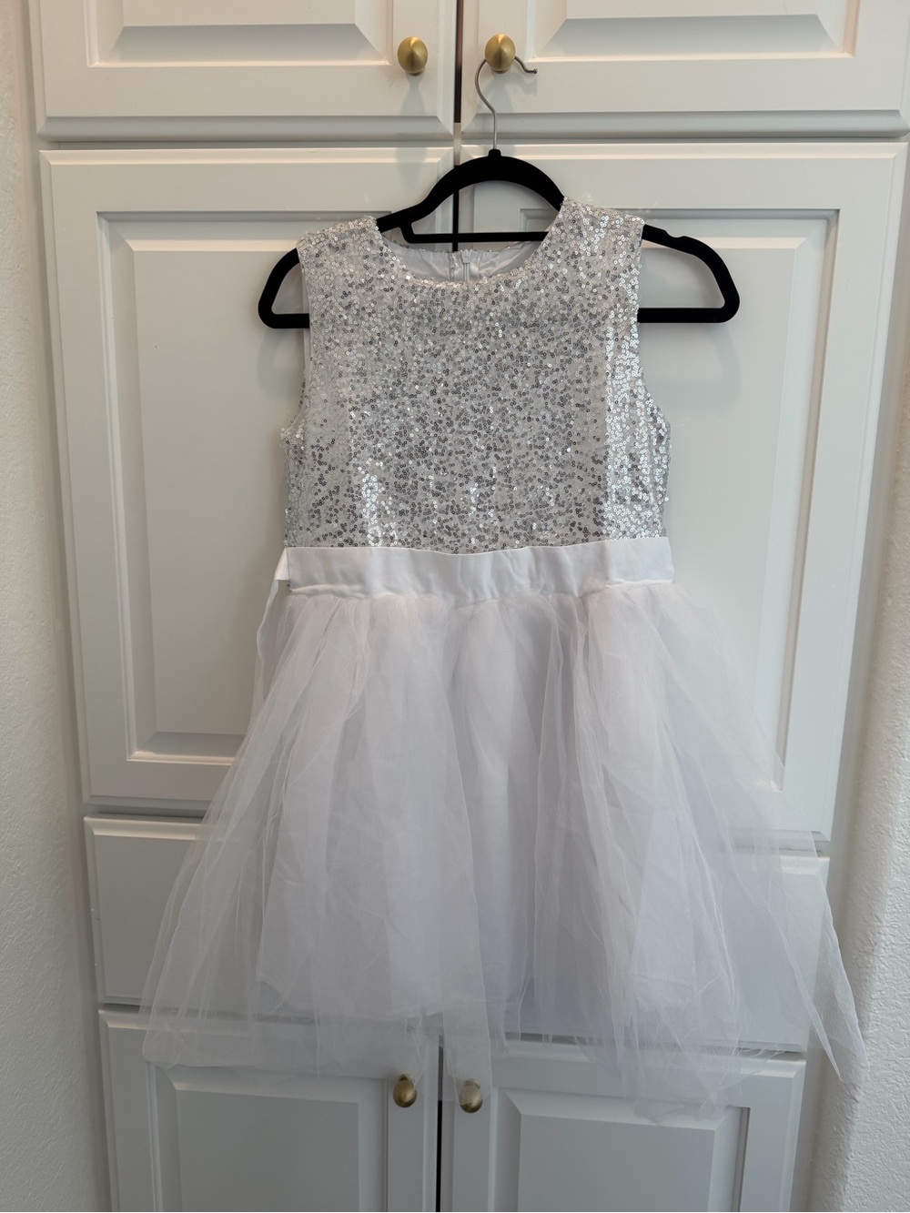 Sparkle Tulle Girls' White Party Dress